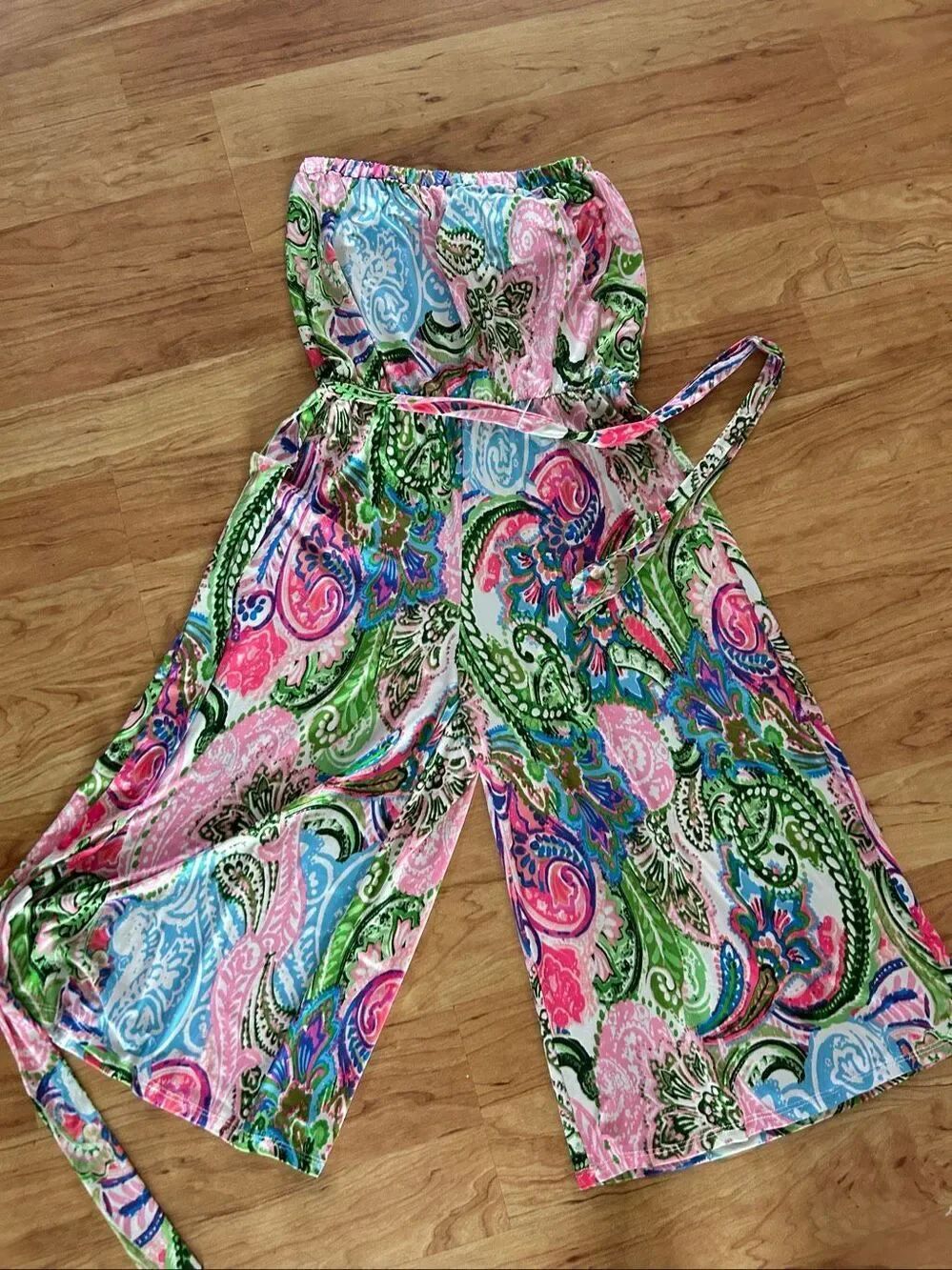 Lilly lane strapless jumpsuit size small